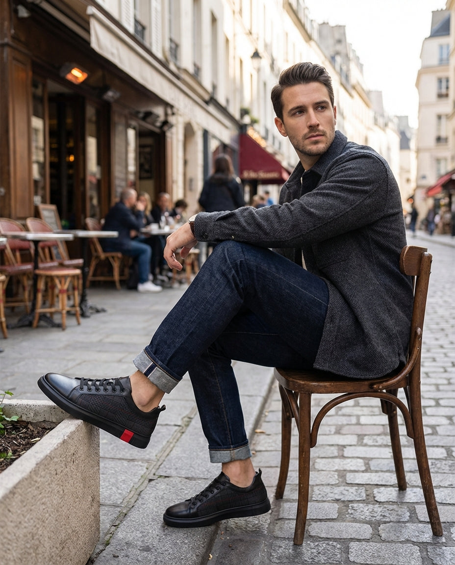 Herren Klassische Schnürung Sneaker | Runde Zehenpartie