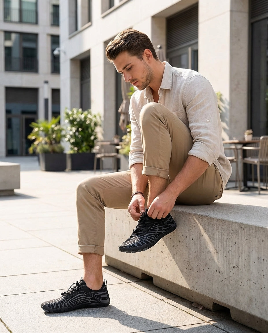 Herren Barfuß Knebelverschluss Sneaker | Im Freien