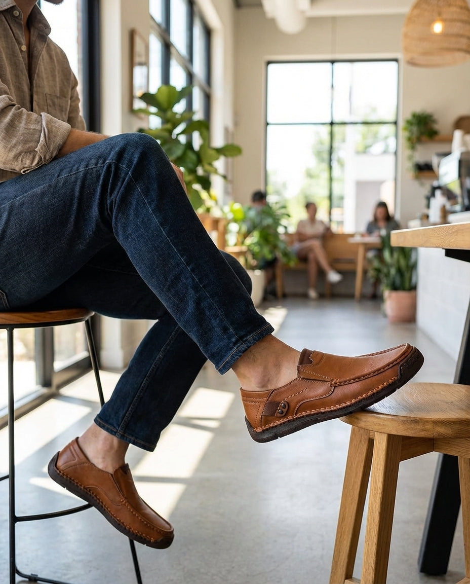 Herren Hineinschlüpfen Klassische Freizeit Halbschuhe | Runde Zehen